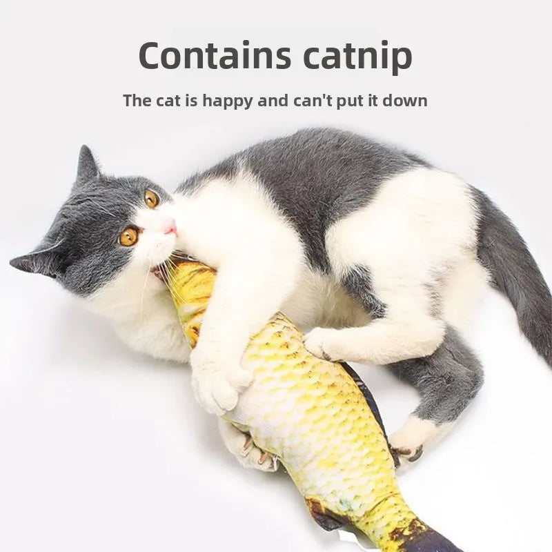 Jouet poisson en peluche à la cataire pour chat – Anti-ennui