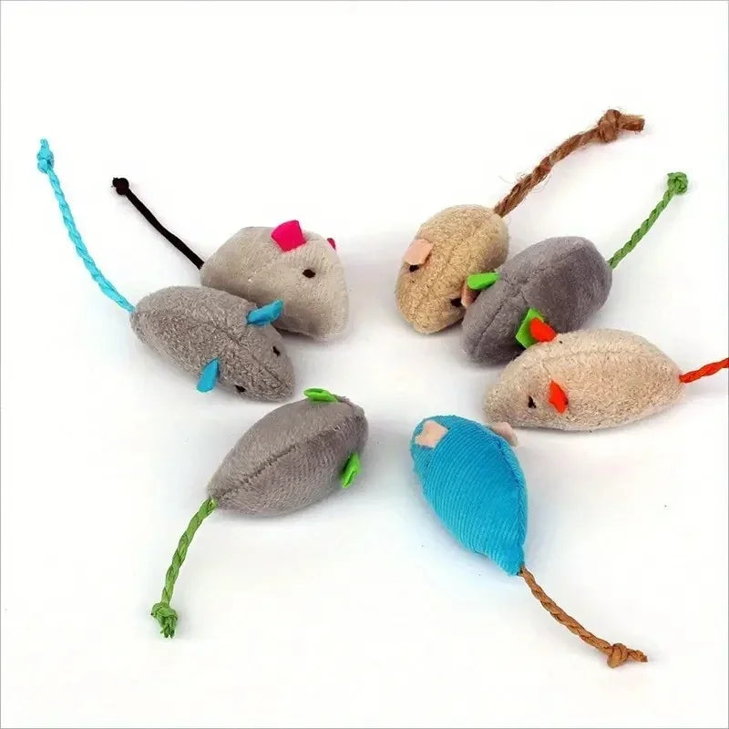 Lot 3/7 jouets souris et rats en peluche interactifs pour chat