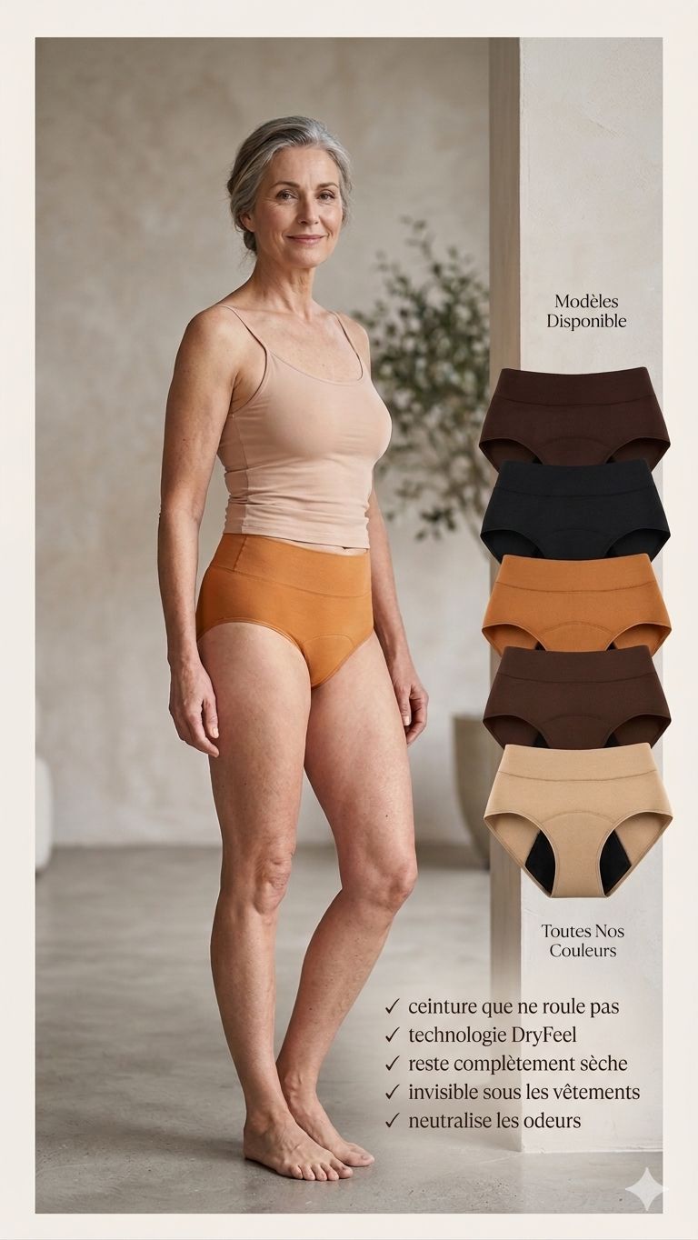 Culotte Absorbante Incontinence Urinaire & Menstruelle | Taille Haute Anti-Fuites - Pack Confort